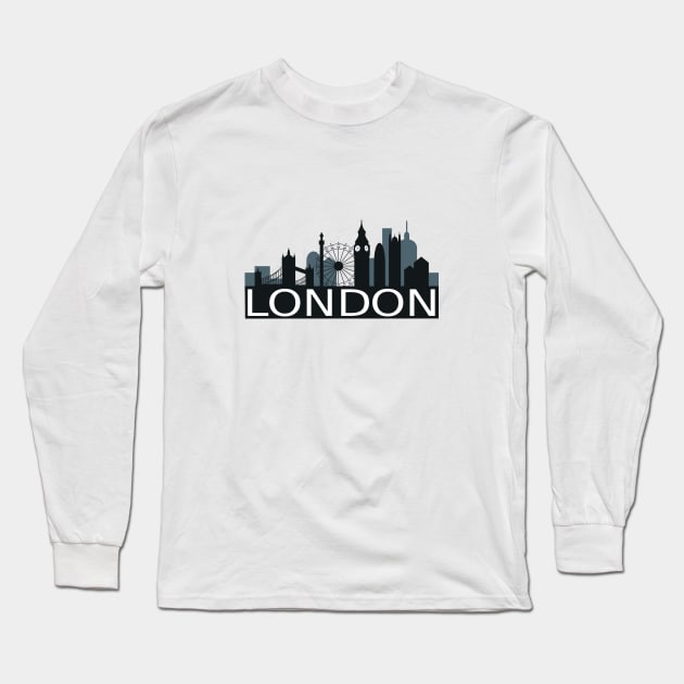 London Skyline Long Sleeve T-Shirt by FelippaFelder